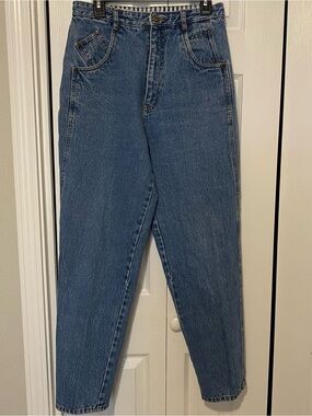 RARE VTG 80/90s bill blass Blue Denim pants with Contrast Stitching 100 %Cotton